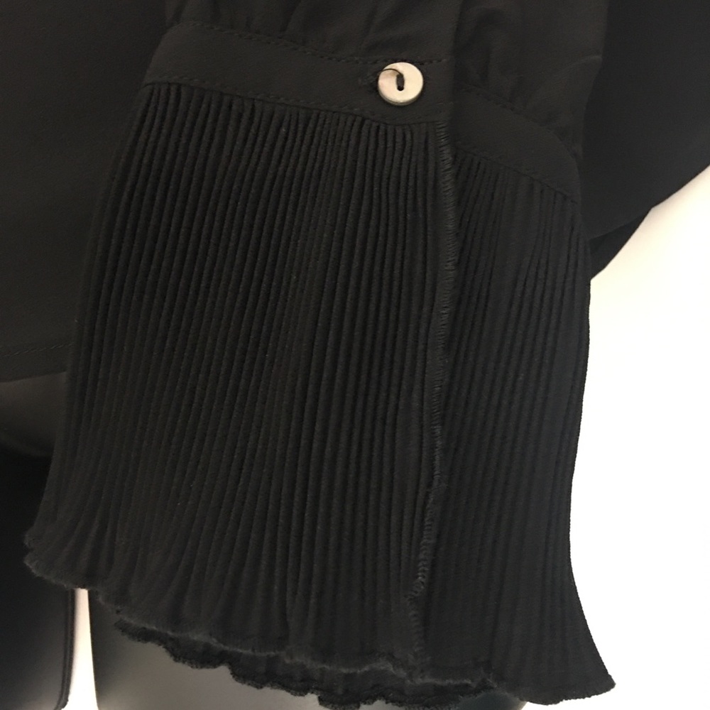 Current Air Sheer Black Long Sleeve Top Size Large - Picture 8 of 8